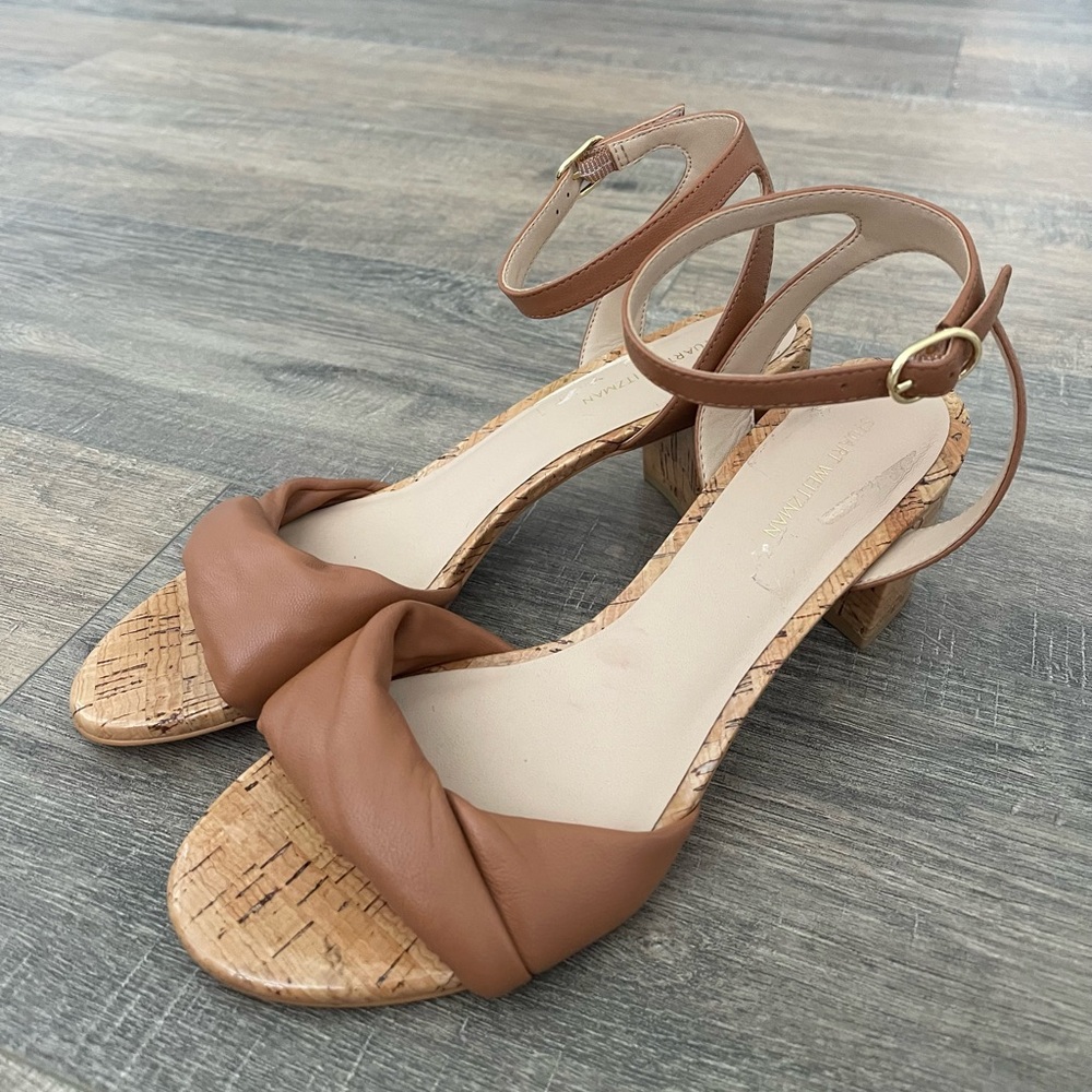 New Stuart Weitzman Everly Block Heel Sandal Size… - image 3